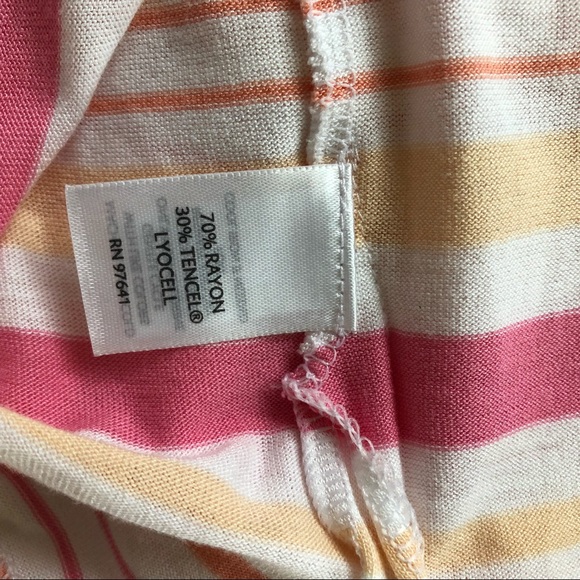 J.Jill Tee Multi Stripe V Neck Tee. Sz M - Picture 6 of 6